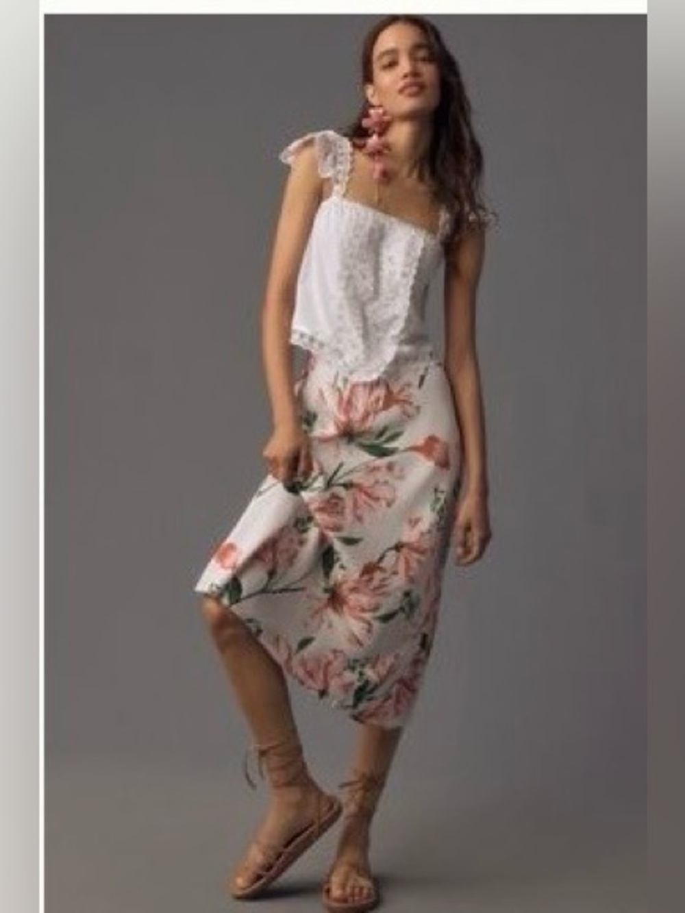 TILDA MIDI SLIP SKIRT BY ANTHROPOLOGIE